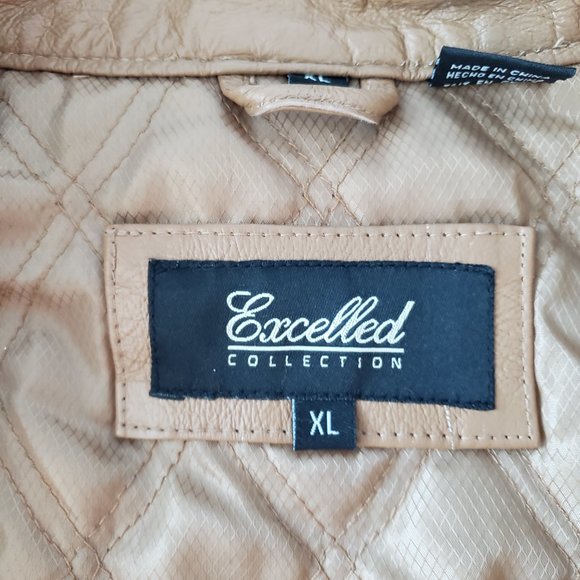 Excelled Vintage Y2K Leather Studded Brown Biker Moto Jacket - Picture 3 of 10